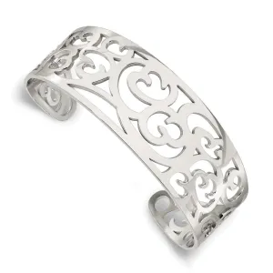 Chisel Jewelry Stainless Steel Fancy Cuff Bracelet