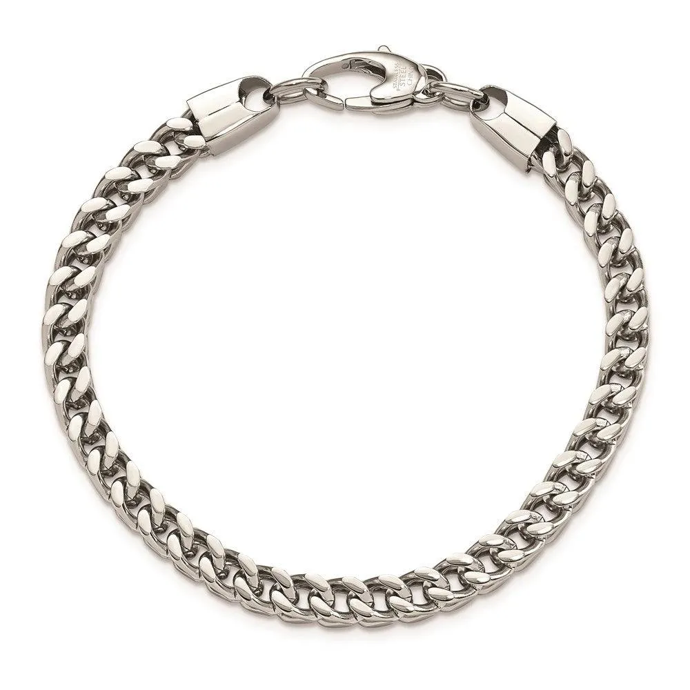 Chisel Jewelry Stainless Steel Franco Link 9in Bracelet