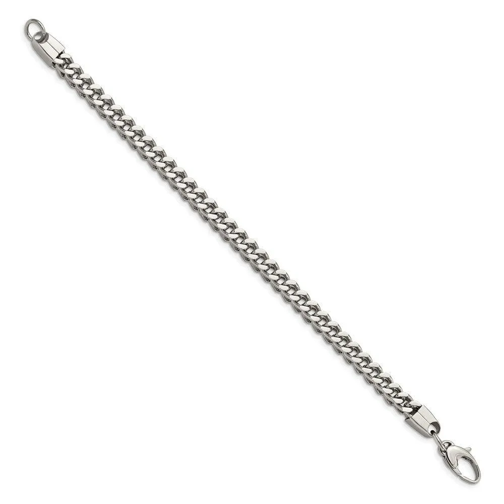 Chisel Jewelry Stainless Steel Franco Link 9in Bracelet