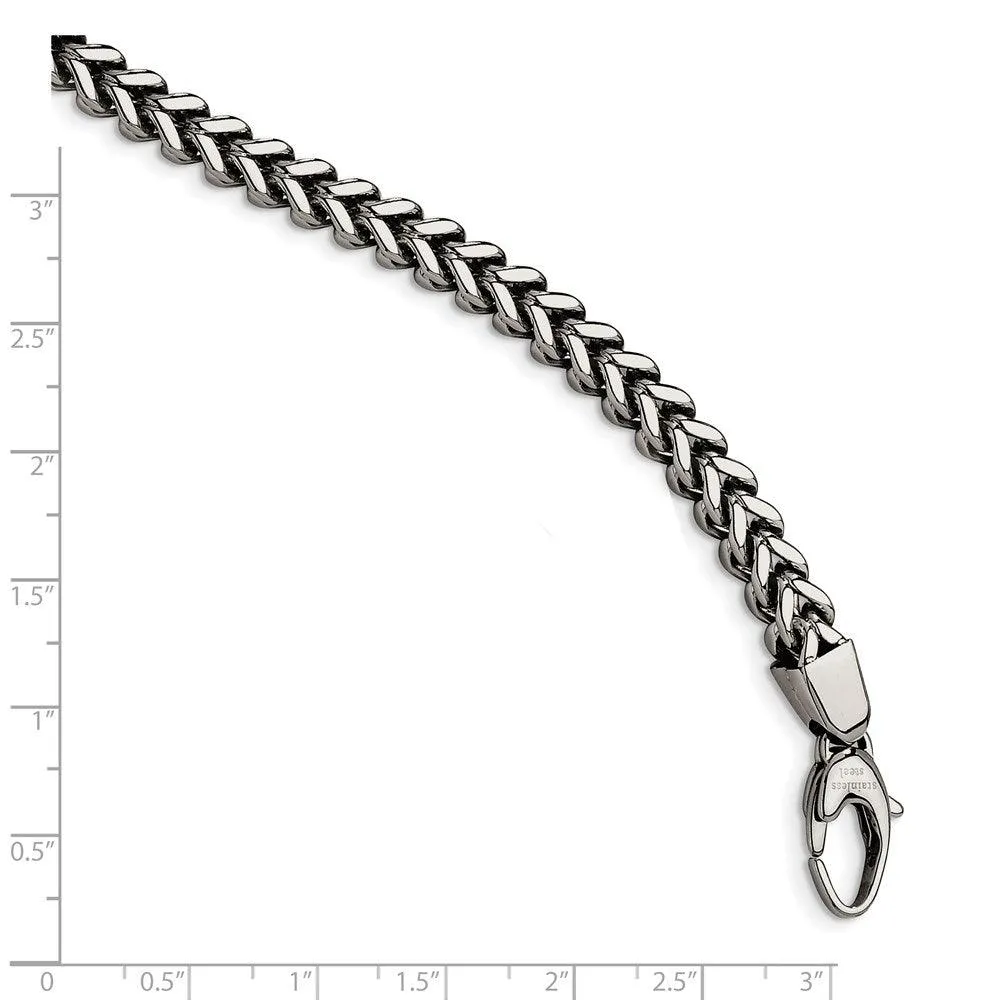 Chisel Jewelry Stainless Steel Franco Link 9in Bracelet