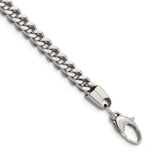 Chisel Jewelry Stainless Steel Franco Link 9in Bracelet