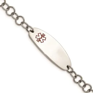Chisel Jewelry Stainless Steel Medical Jewelry 7.25in Bracelet