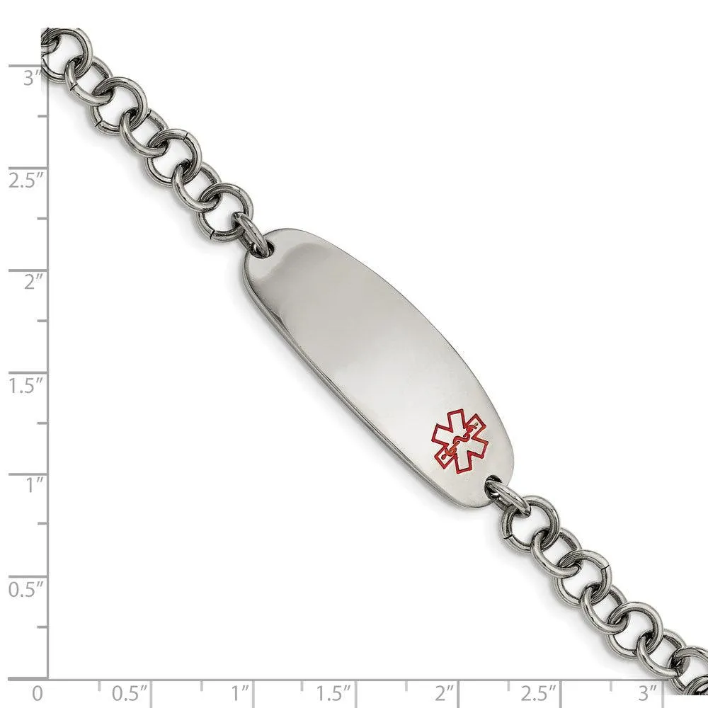 Chisel Jewelry Stainless Steel Medical Jewelry 7.25in Bracelet