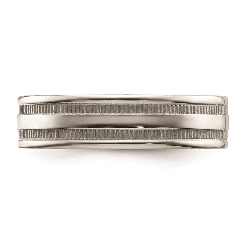 Chisel Jewelry Stainless Steel Polished 6mm Band | SR674