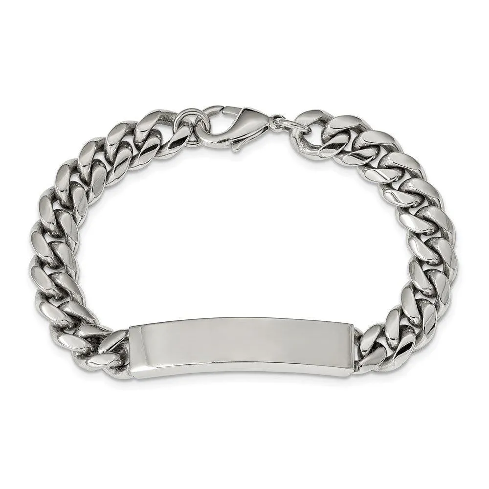 Chisel Jewelry Stainless Steel Polished 8.25in ID Bracelet