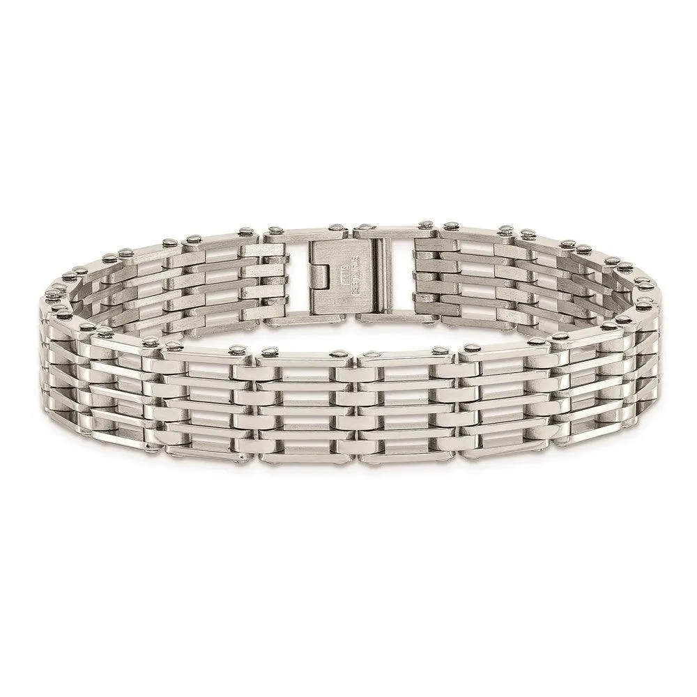 Chisel Jewelry Stainless Steel Polished 8.5in Bracelet