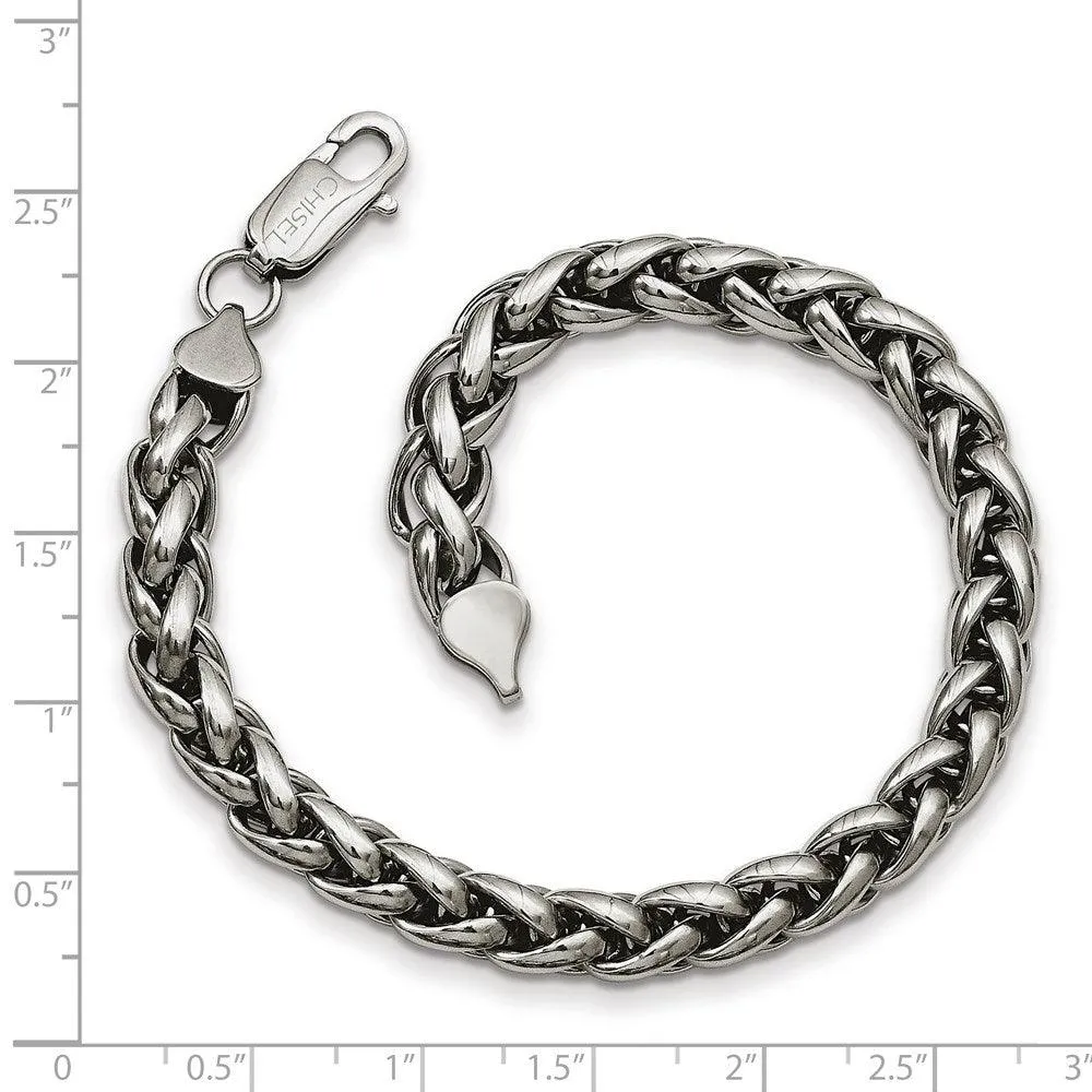 Chisel Jewelry Stainless Steel Polished 8.5in Bracelet