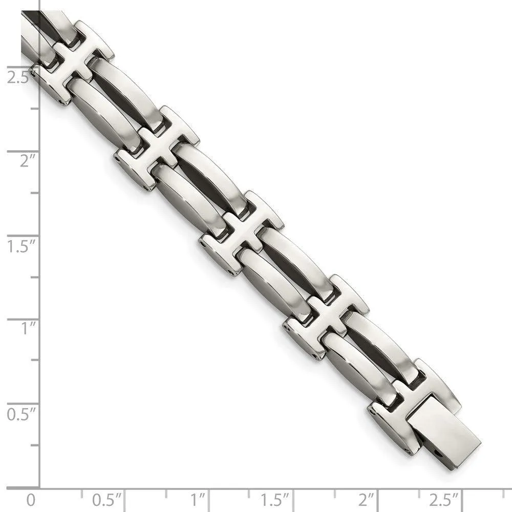 Chisel Jewelry Stainless Steel Polished 8.5in Bracelet