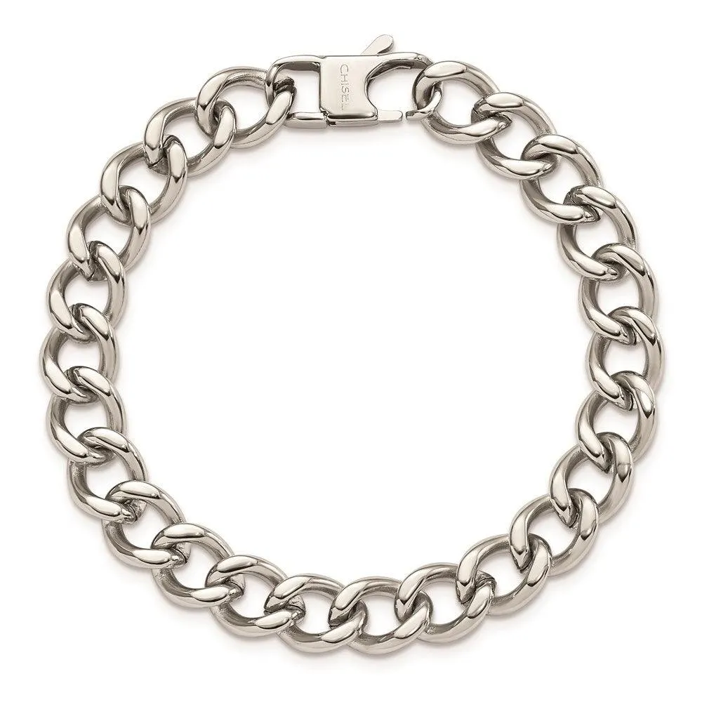 Chisel Jewelry Stainless Steel Polished 8.5in Bracelet