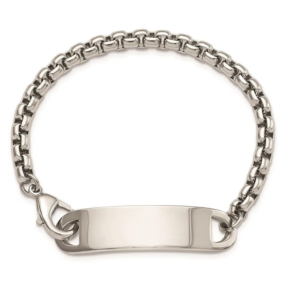 Chisel Jewelry Stainless Steel Polished 8.75in ID Bracelet