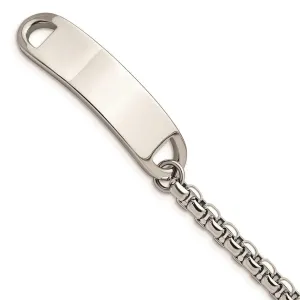 Chisel Jewelry Stainless Steel Polished 8.75in ID Bracelet