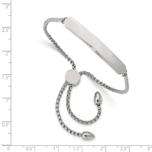 Chisel Jewelry Stainless Steel Polished Adjustable ID Bracelet
