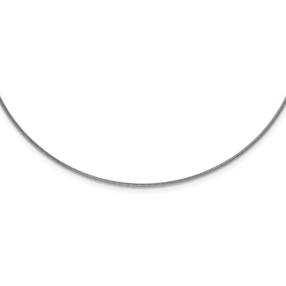 Chisel Jewelry Stainless Steel Polished and Textured Necklace