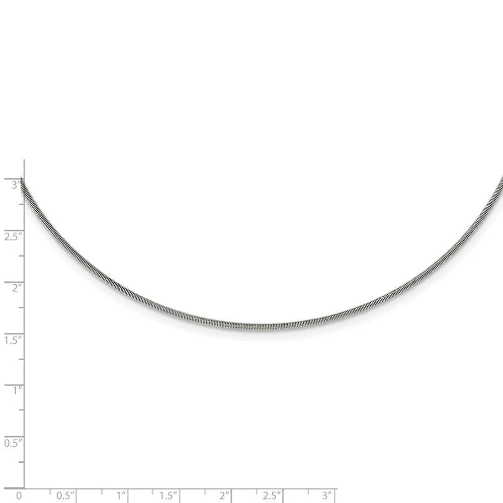 Chisel Jewelry Stainless Steel Polished and Textured Necklace
