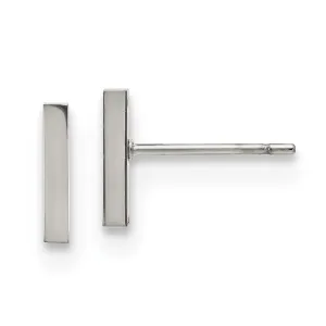 Chisel Jewelry Stainless Steel Polished Bar Post Earrings