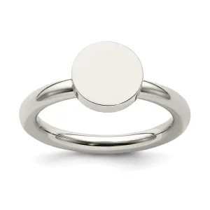 Chisel Jewelry Stainless Steel Polished Circle Ring