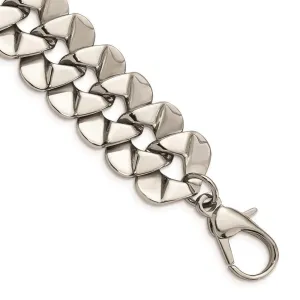 Chisel Jewelry Stainless Steel Polished Fancy 8.5in Bracelet