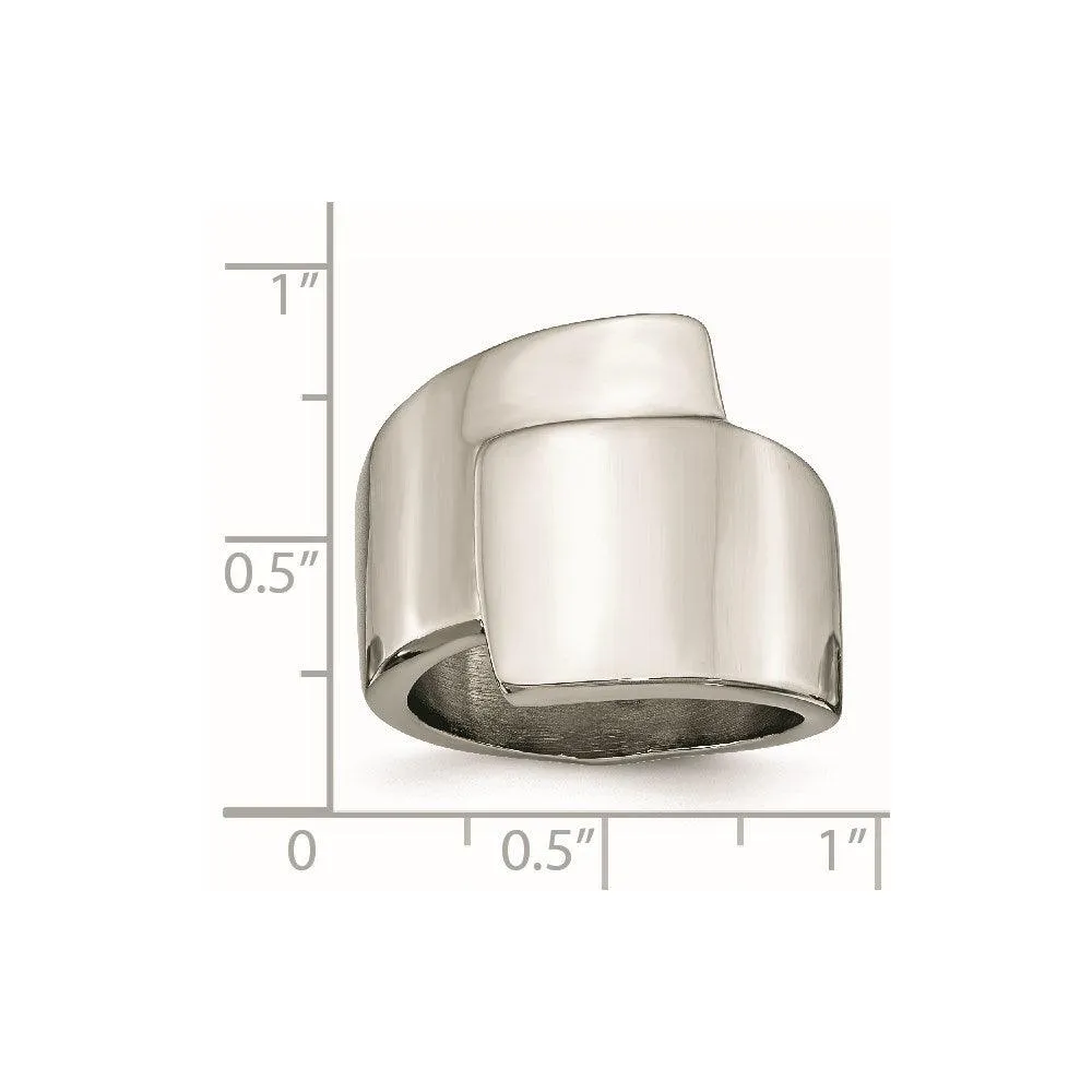 Chisel Jewelry Stainless Steel Polished Fancy Ring