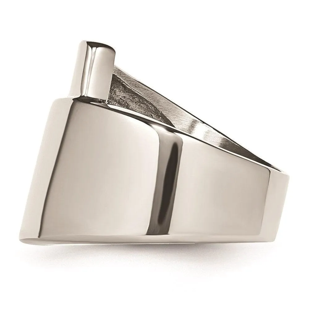 Chisel Jewelry Stainless Steel Polished Fancy Ring