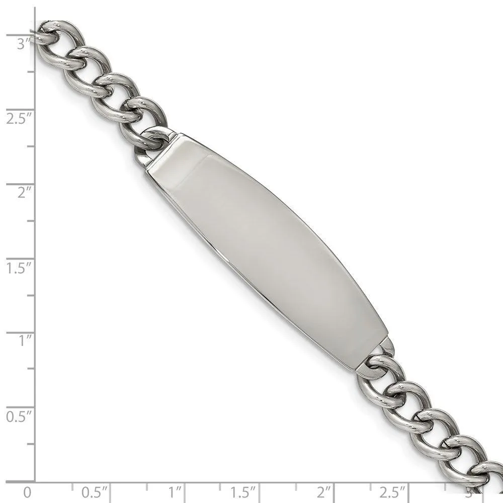 Chisel Jewelry Stainless Steel Polished ID 8.5in Bracelet