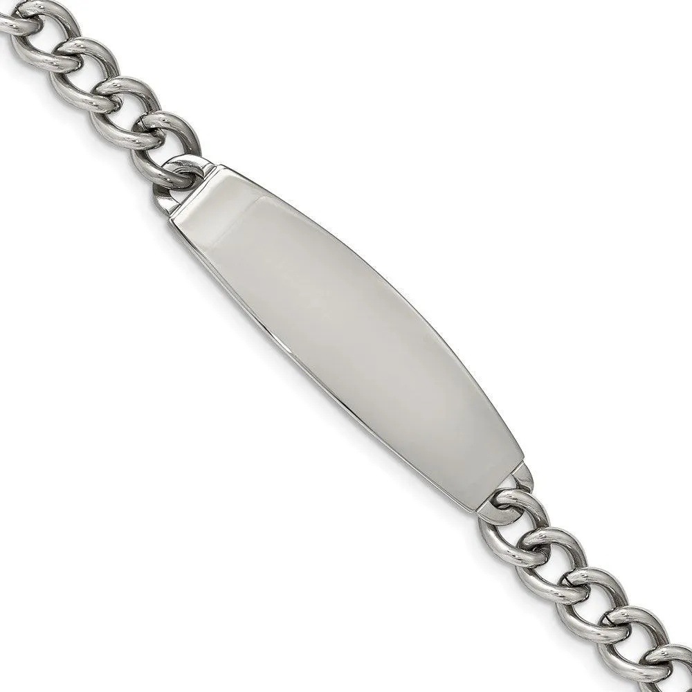 Chisel Jewelry Stainless Steel Polished ID 8.5in Bracelet