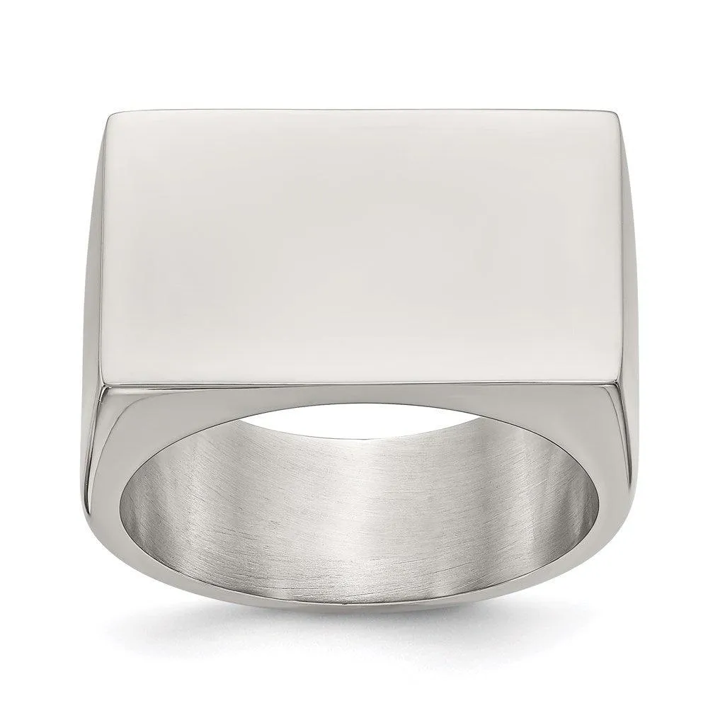 Chisel Jewelry Stainless Steel Polished ID Ring