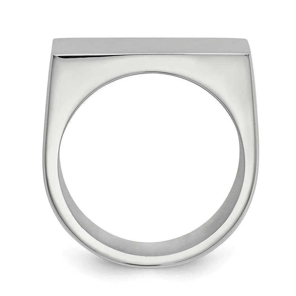 Chisel Jewelry Stainless Steel Polished ID Ring