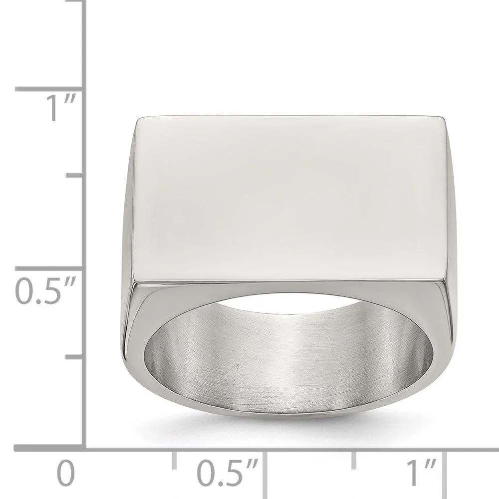 Chisel Jewelry Stainless Steel Polished ID Ring