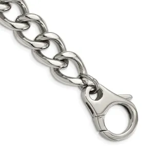Chisel Jewelry Stainless Steel Polished Large Link 8.5in Bracelet