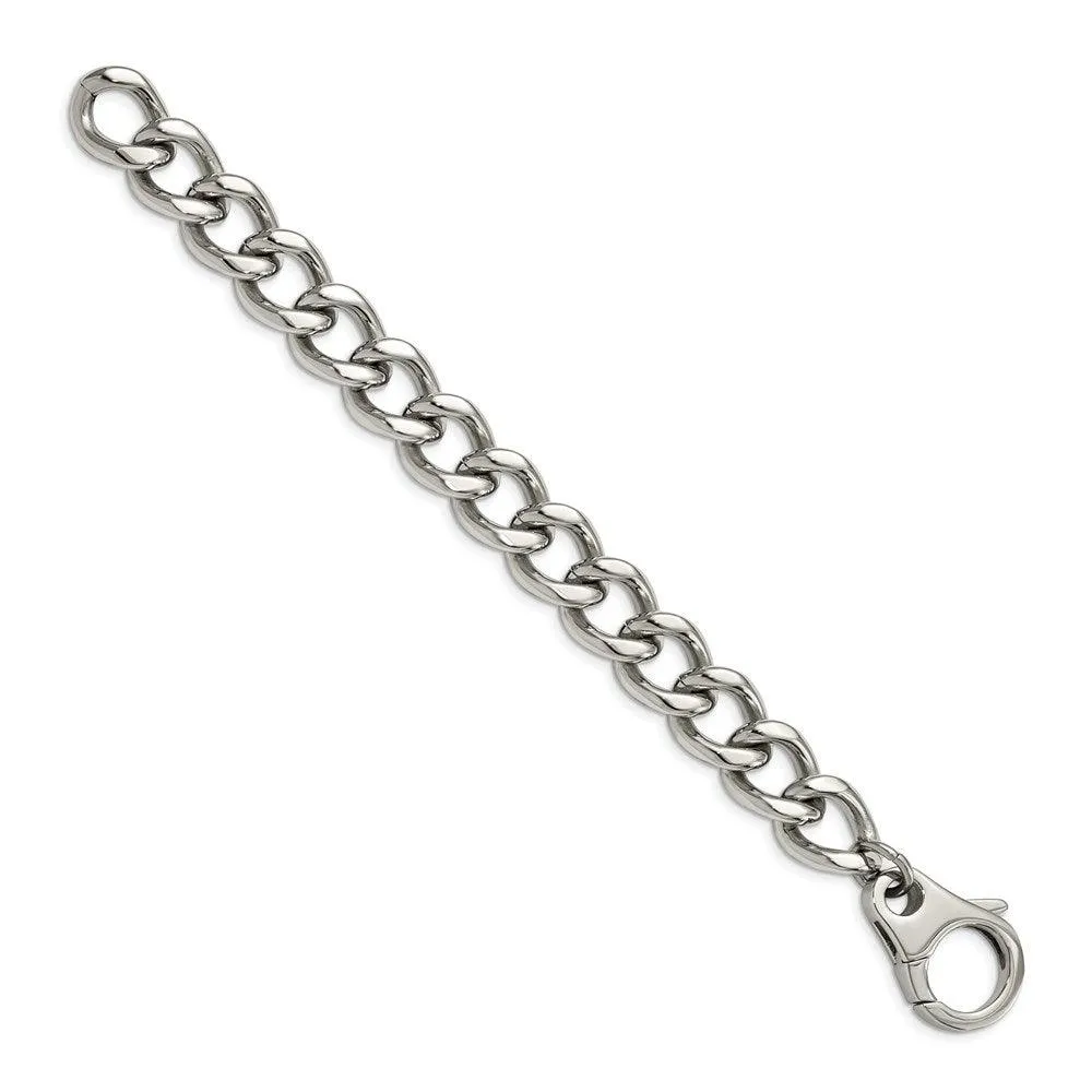 Chisel Jewelry Stainless Steel Polished Large Link 8.5in Bracelet