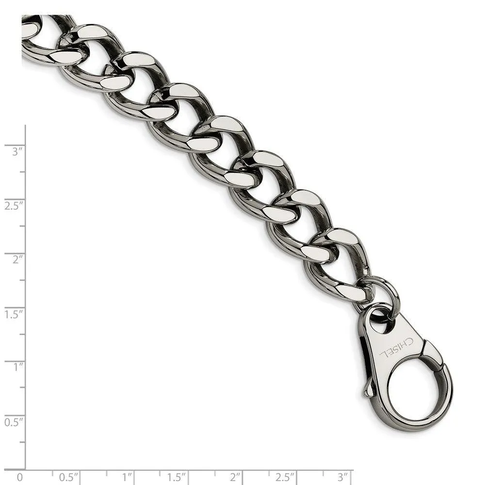 Chisel Jewelry Stainless Steel Polished Large Link 8.5in Bracelet