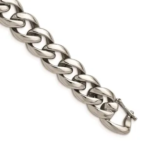 Chisel Jewelry Stainless Steel Polished Link 8.25in Bracelet