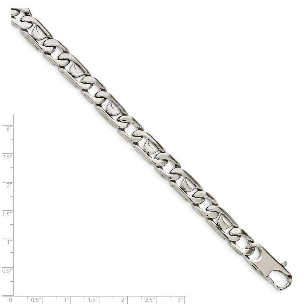 Chisel Jewelry Stainless Steel Polished Links Bracelet