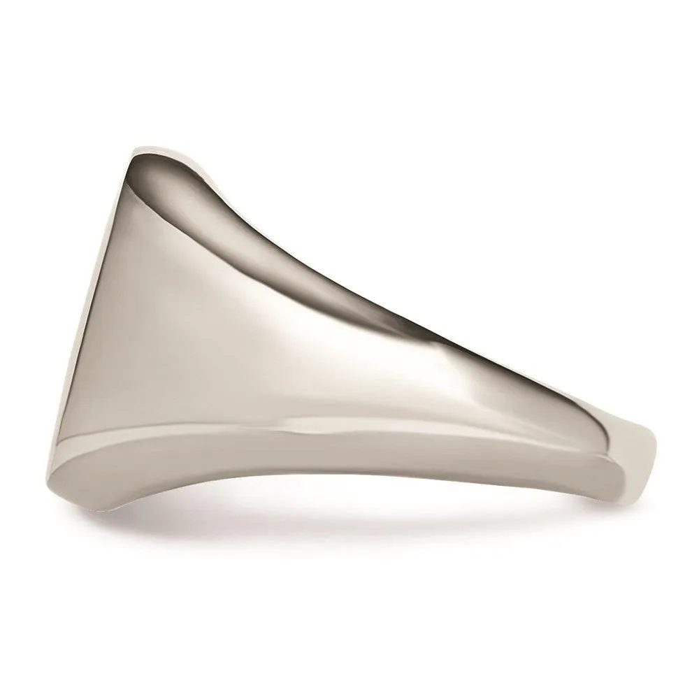 Chisel Jewelry Stainless Steel Polished Oval Signet Ring
