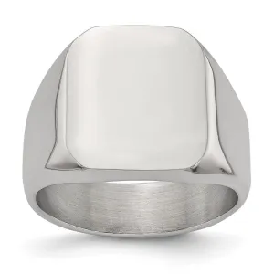 Chisel Jewelry Stainless Steel Polished Signet Ring