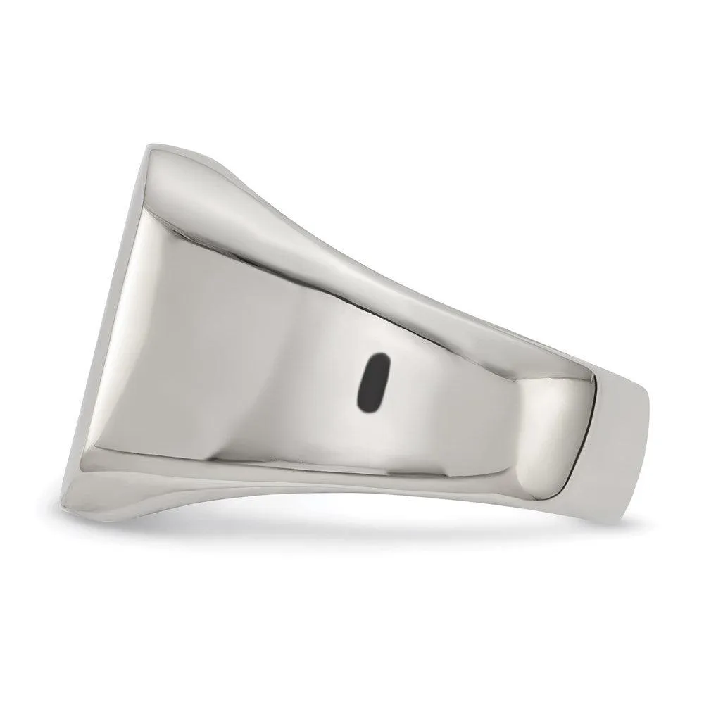 Chisel Jewelry Stainless Steel Polished Signet Ring