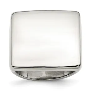 Chisel Jewelry Stainless Steel Polished Square Ring