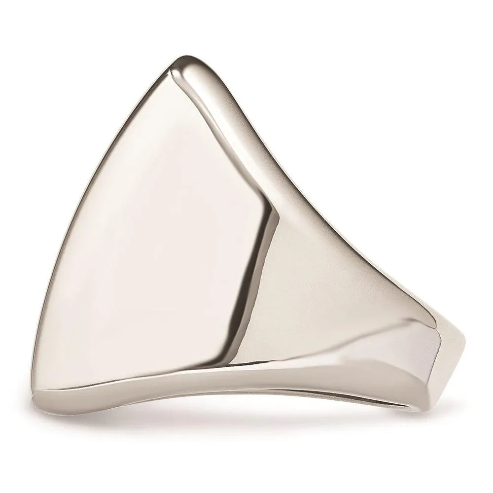 Chisel Jewelry Stainless Steel Polished Square Ring