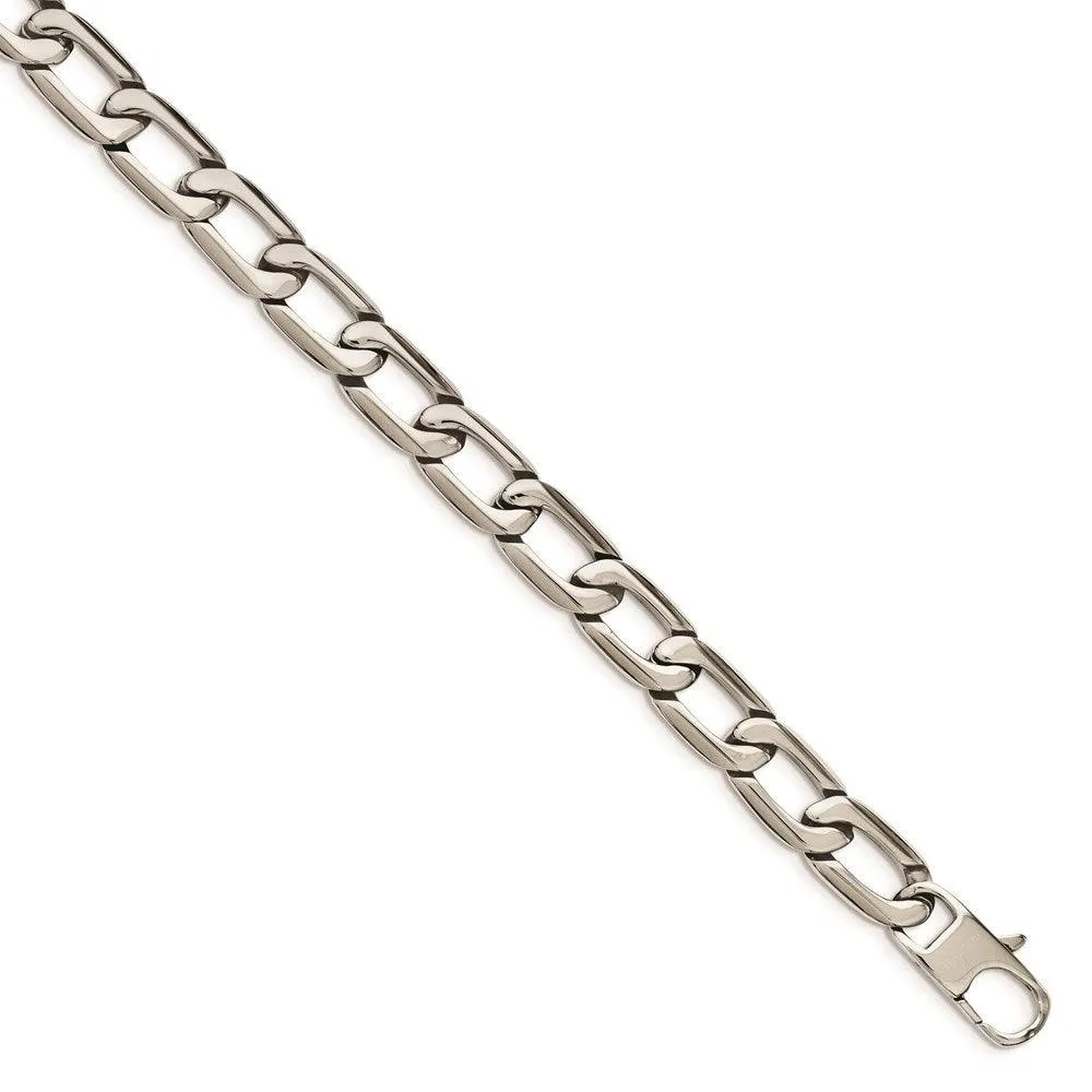 Chisel Jewelry Stainless Steel Polished Squares Necklace