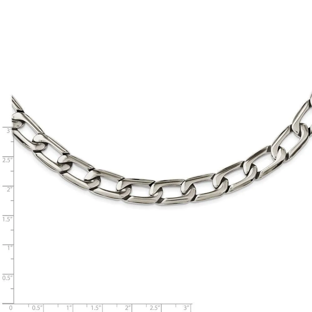 Chisel Jewelry Stainless Steel Polished Squares Necklace