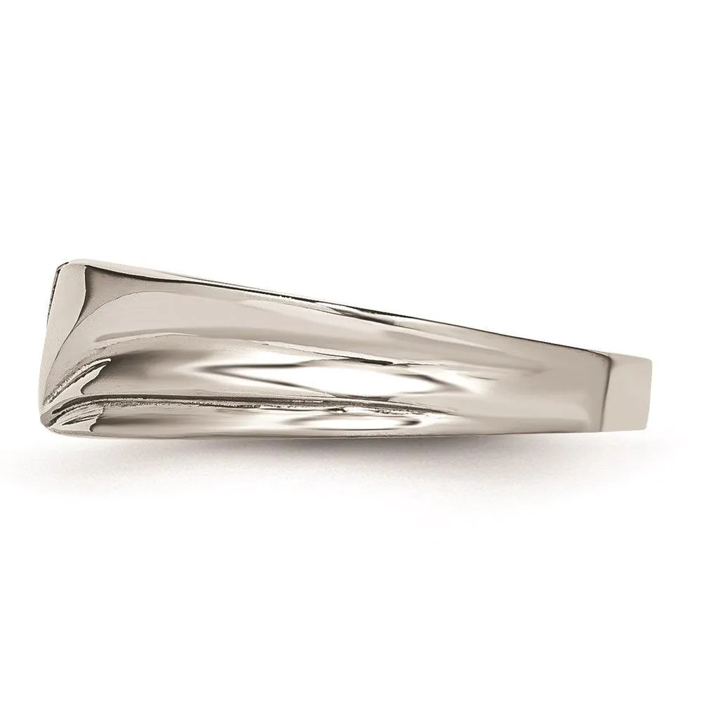 Chisel Jewelry Stainless Steel Polished with CZ Ring