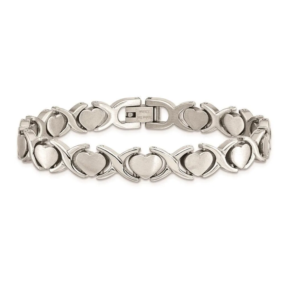 Chisel Jewelry Stainless Steel Stampato 7.5in Bracelet