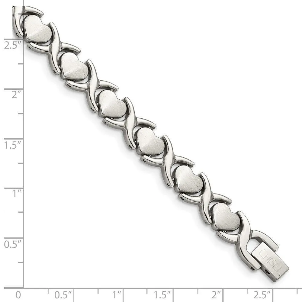 Chisel Jewelry Stainless Steel Stampato 7.5in Bracelet