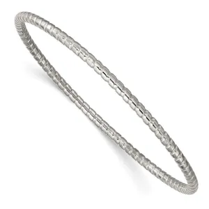 Chisel Jewelry Stainless Steel Textured Bangle