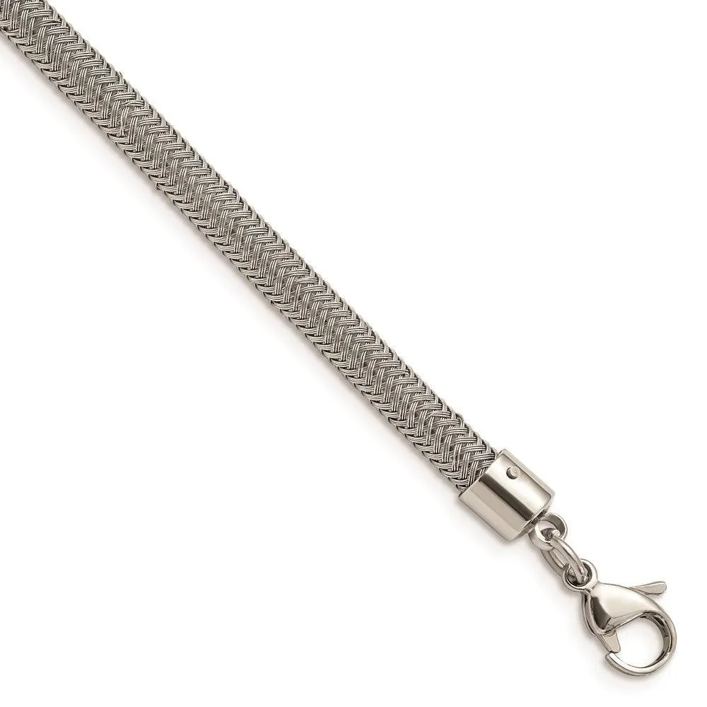 Chisel Jewelry Stainless Steel Wire 8in Bracelet