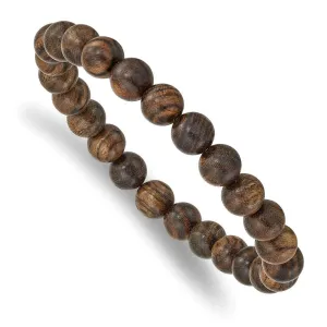 Chisel Jewelry Tigerwood Bead Stretch Bracelet