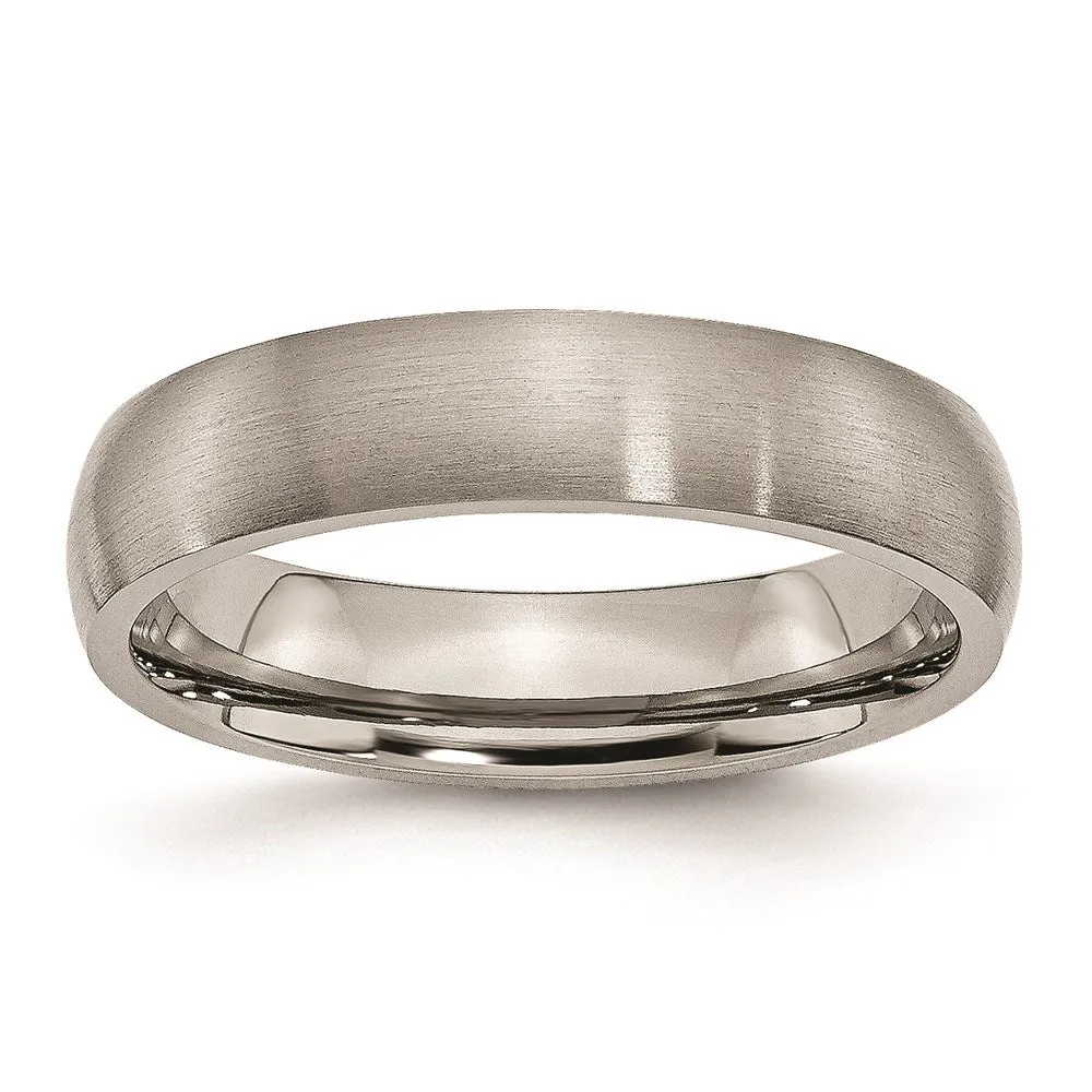 Chisel Jewelry Titanium 5mm Brushed Band | TB7