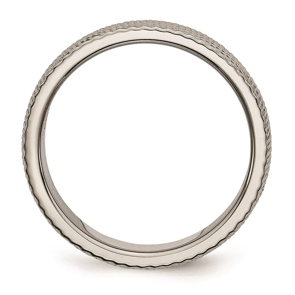 Chisel Jewelry Titanium 6mm Textured Band | TB338