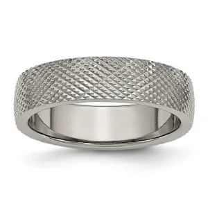 Chisel Jewelry Titanium 6mm Textured Band | TB338