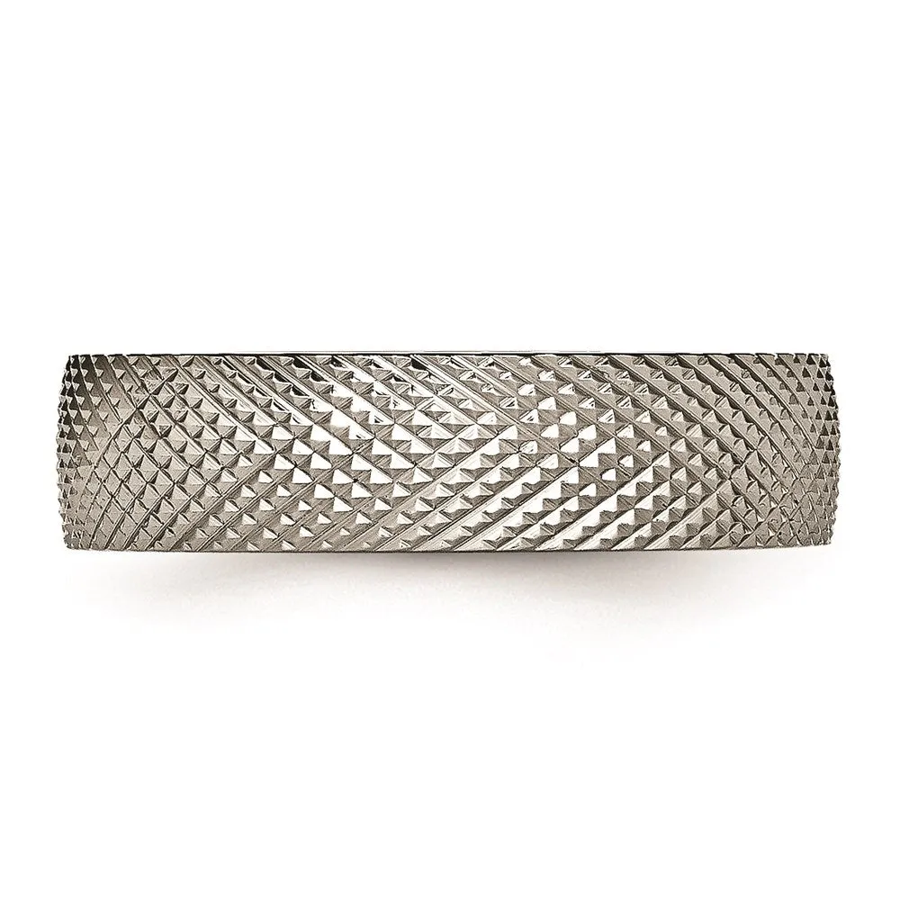 Chisel Jewelry Titanium 6mm Textured Band | TB338